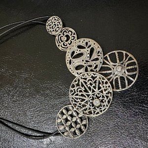 SILPADA Jewelry - Retired ~ 'FILIGREE ART' Cubic Zirconia & Sterling Silver Bib